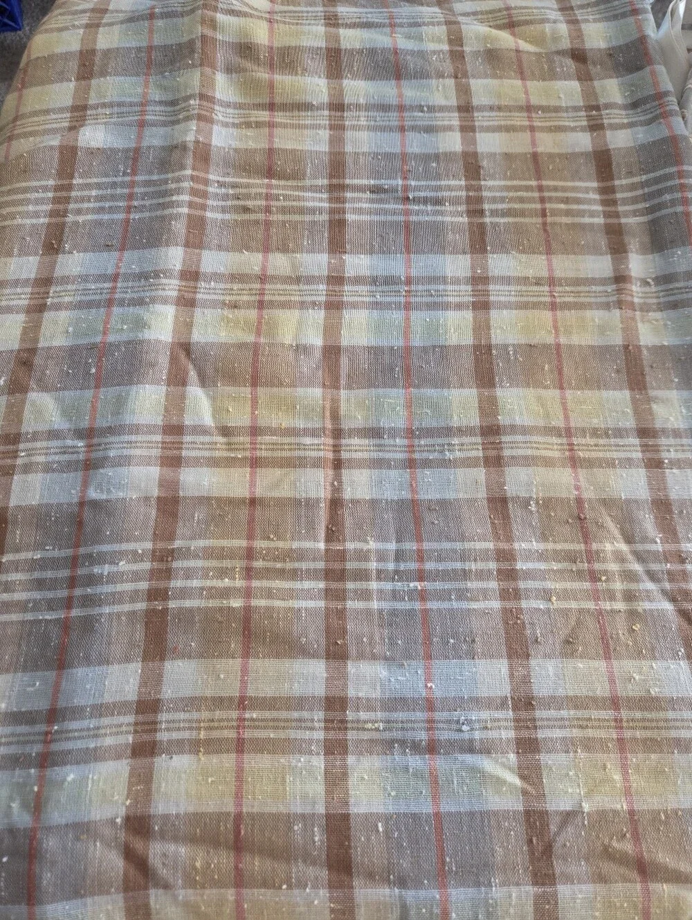 Vintage Classic Plaid Textured 100% Cotton Warm Colors 3.1 Yards